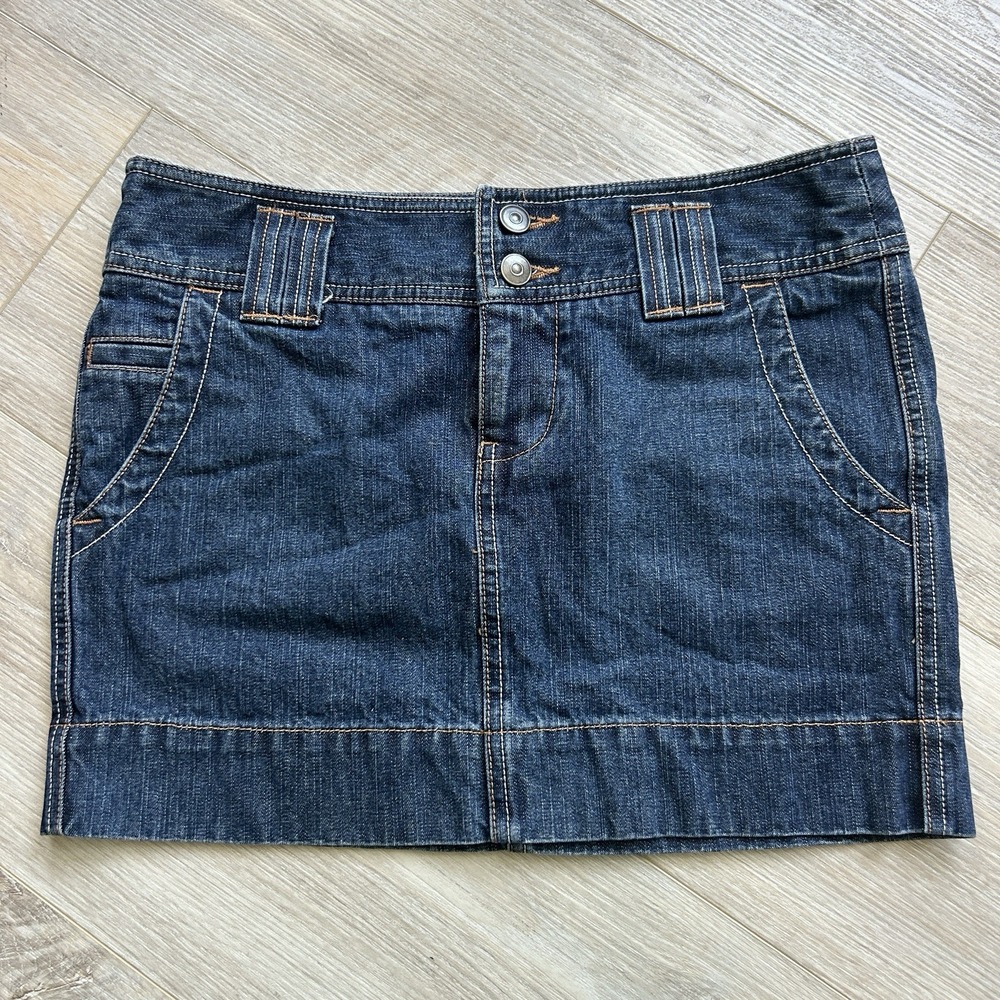 SO Wear It Declare It Dark Denim Mini‎ Skirt 90s Y2K Womens Size 3